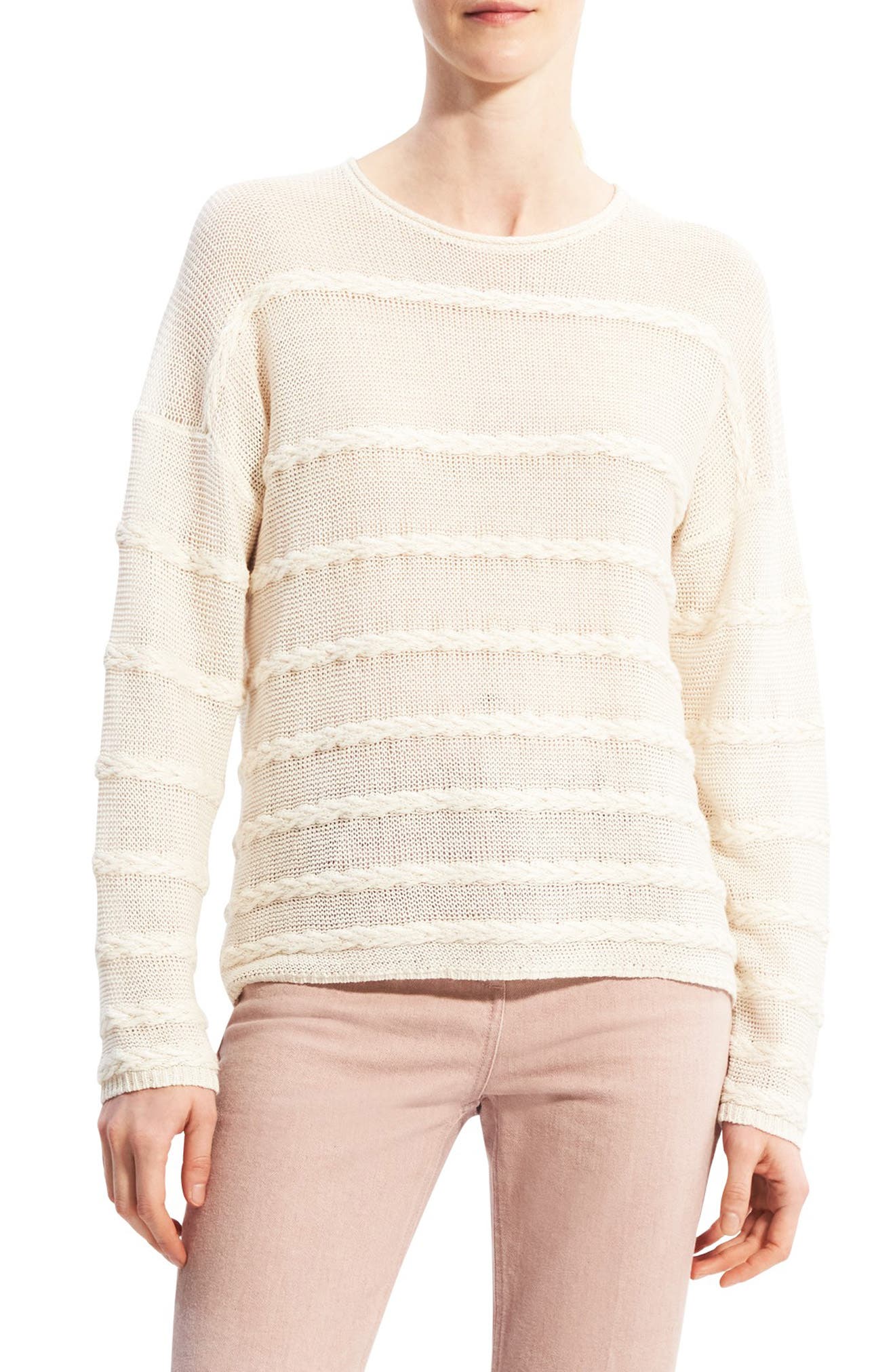 Theory Textured Linen Blend Sweater 