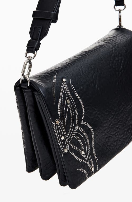 Shop Desigual Goodall Faux Leather Shoulder Bag In Black