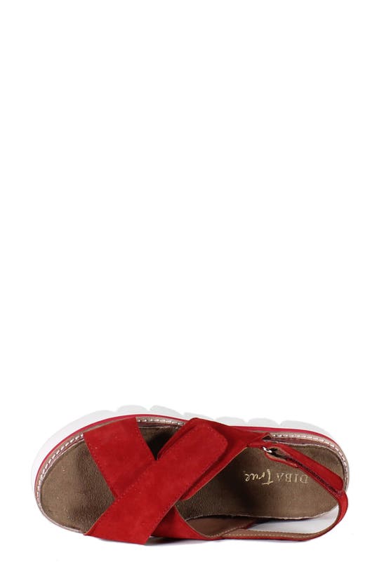 Shop Diba True Razzle Dazz Slingback Platform Sandal In Red