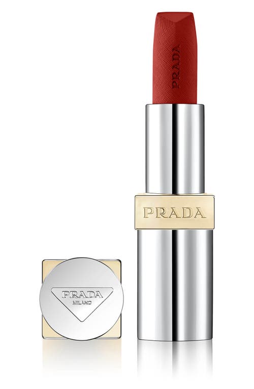 Shop Prada Monochrome Hyper Matte Refillable Lipstick In O76 Amber - Orange