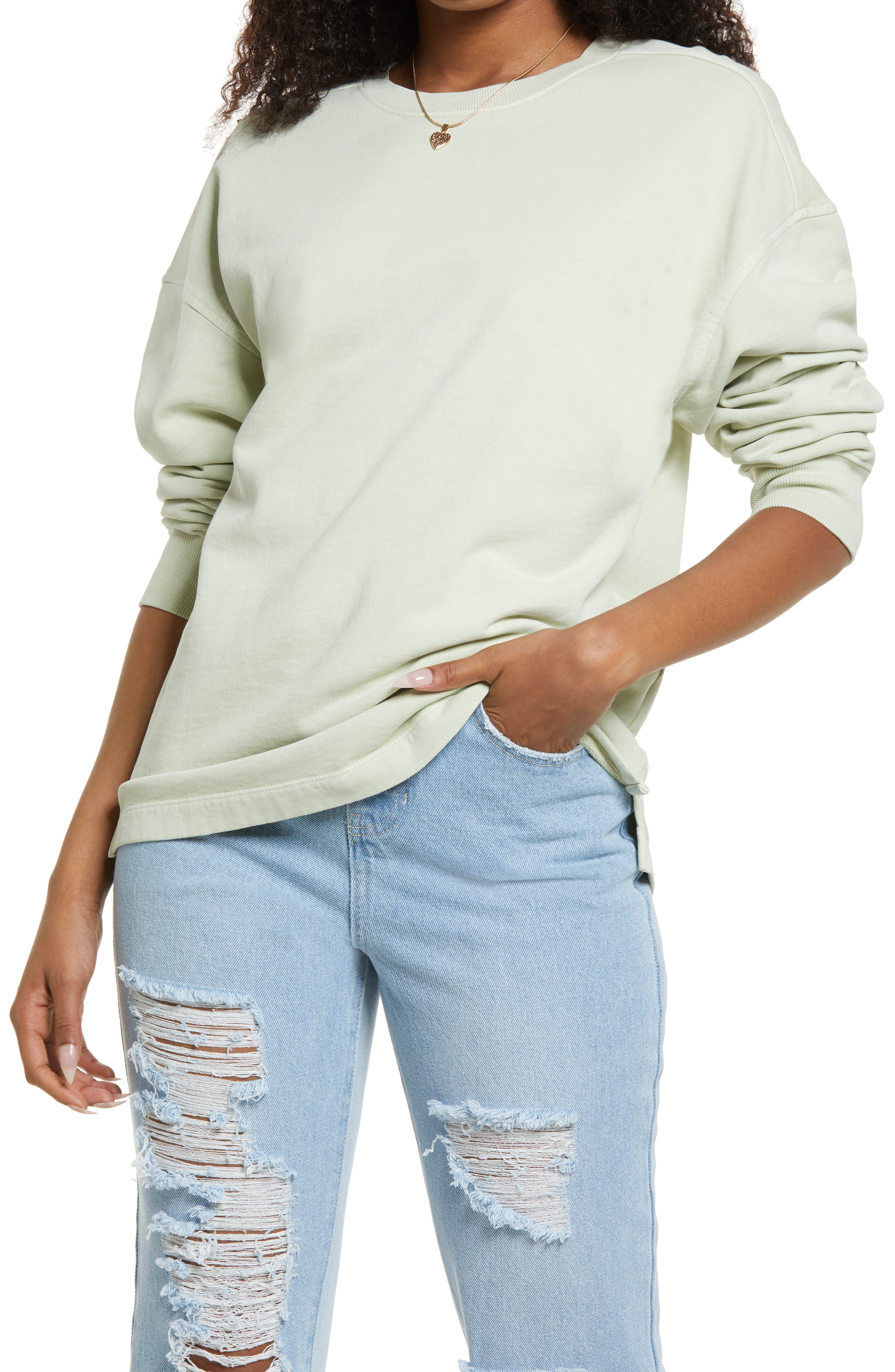 lime green sweatshirt womens