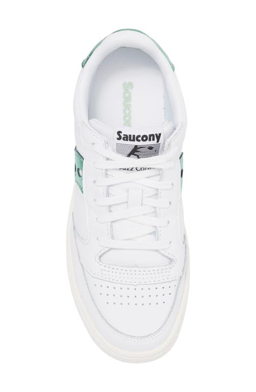 Shop Saucony Jazz Court Low Top Sneaker In White/green