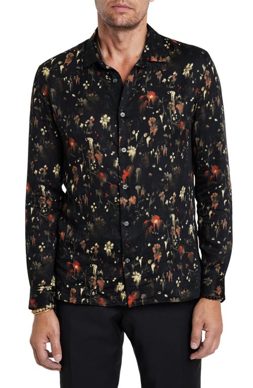 JOHN VARVATOS JOHN VARVATOS ROSS FLORAL BUTTON-UP SHIRT