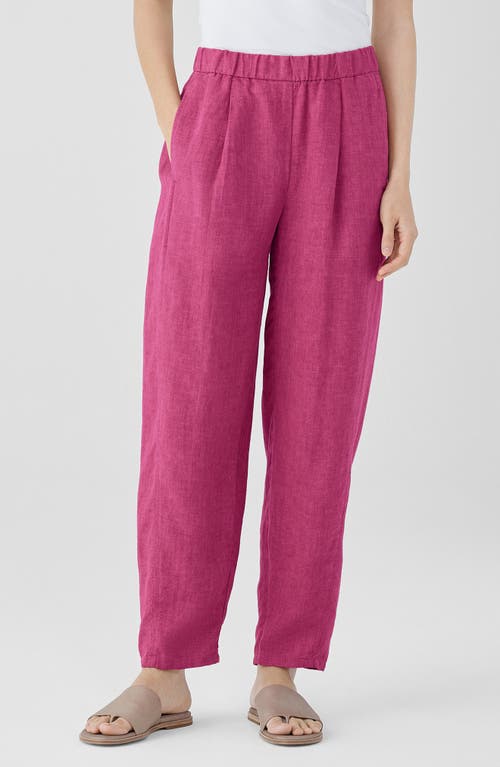 Eileen Fisher Pleated Linen Ankle Lantern Pants at Nordstrom,