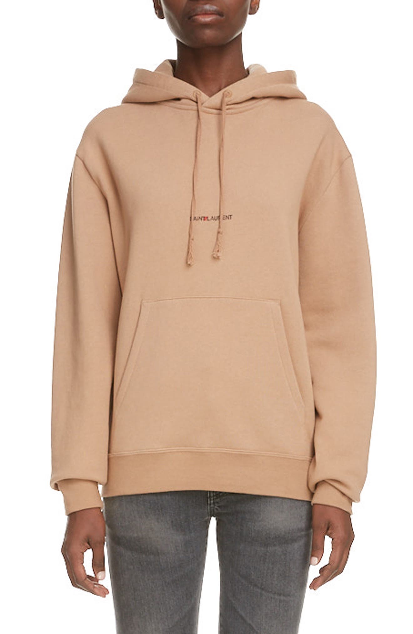 Saint laurent hoodie discount beige