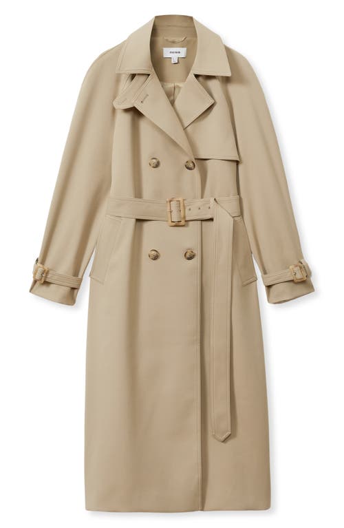 Shop Reiss Darcie Trench Coat In Khaki