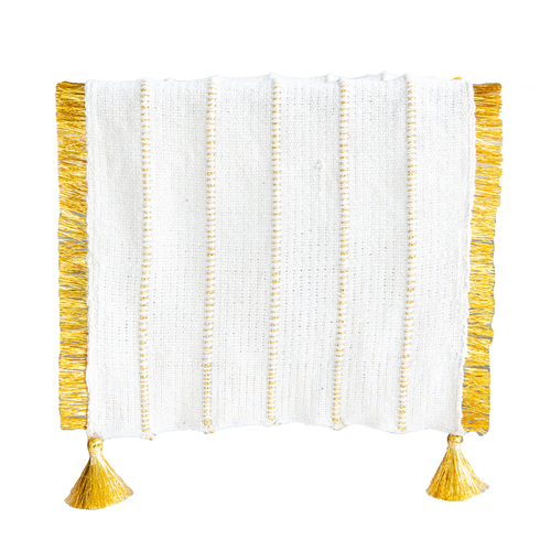 Jollity & Co Fabric Table Runner In Gold