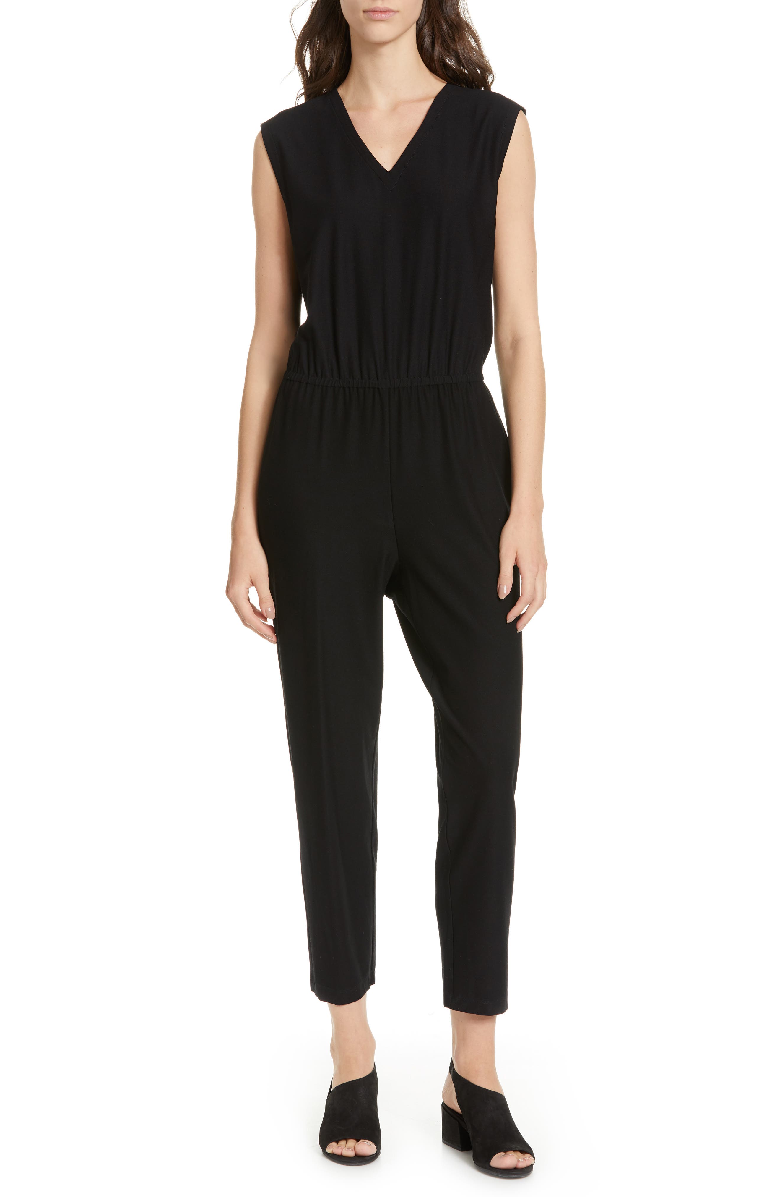 eileen fisher crop jumpsuit