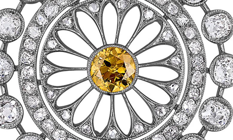 Shop Mindi Mond Reconceived Edwardian Filigree Diamond Pendant Necklace In White Gold/ Platinum/ Diamond