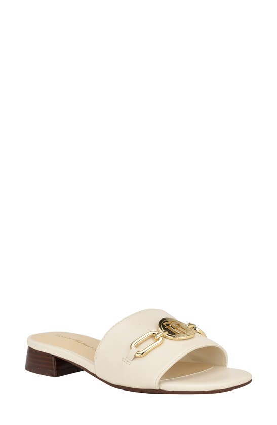 Shop Tommy Hilfiger Malli Slide Sandal In Cream