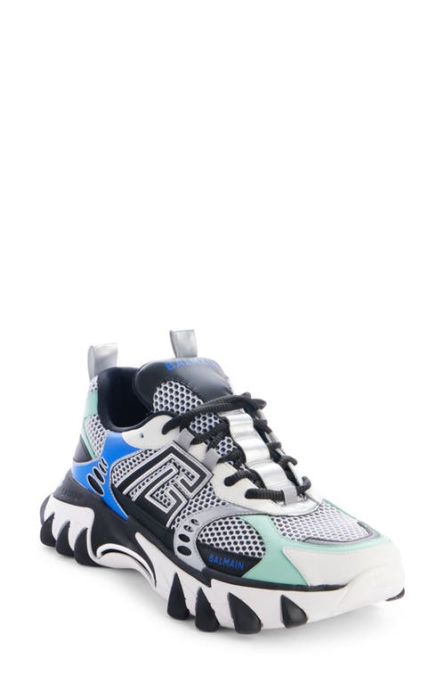 Balmain B-east Sneaker In Ece Black/blue/silver