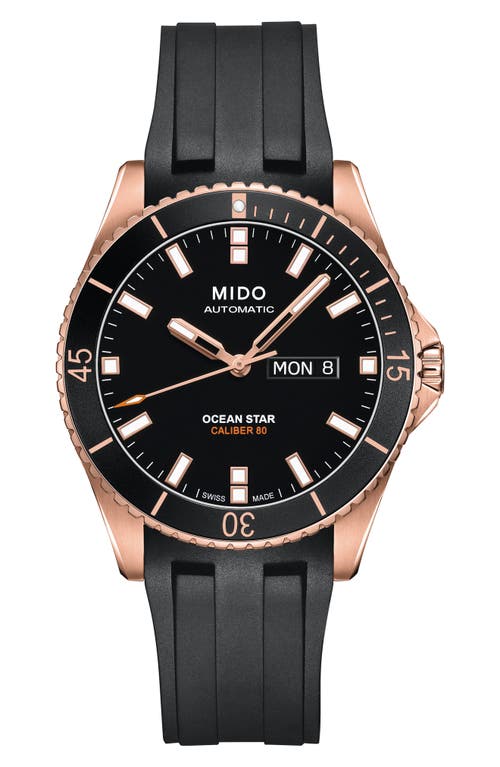 MIDO Ocean Star Automatic Rubber Strap Watch