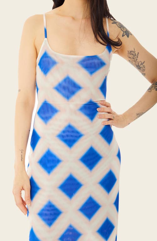 Shop Find Me Now Kai Tie Back Stretch Mesh Dress In Neptune