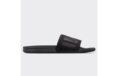 Shop Apl Athletic Propulsion Labs Techloom Satin Slide Sandals In Black