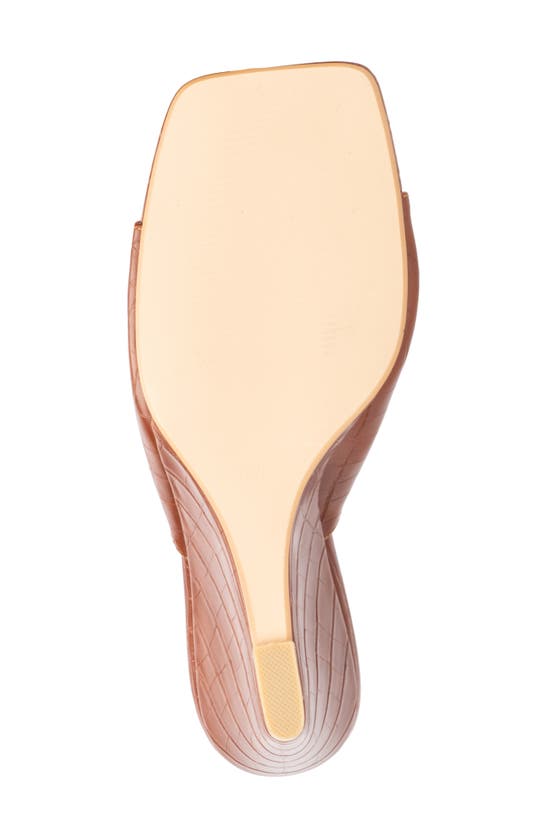Fashion To Figure Raina Croc Embossed Wedge Sandal In Cognac
