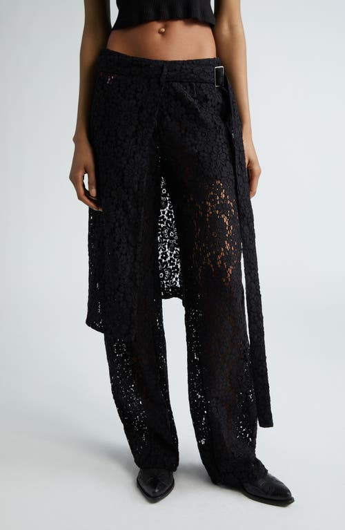 Flora Lace Pants in Onyx