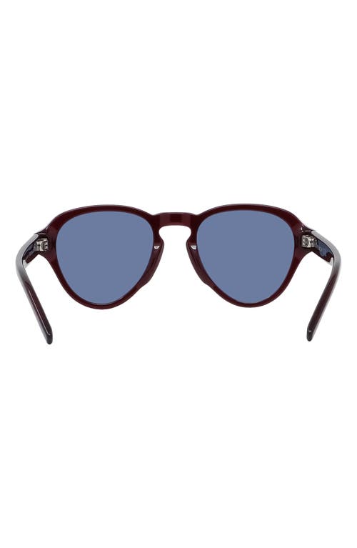 Shop Givenchy Gv Day 51mm Pilot Sunglasses In Shiny Bordeaux/blue