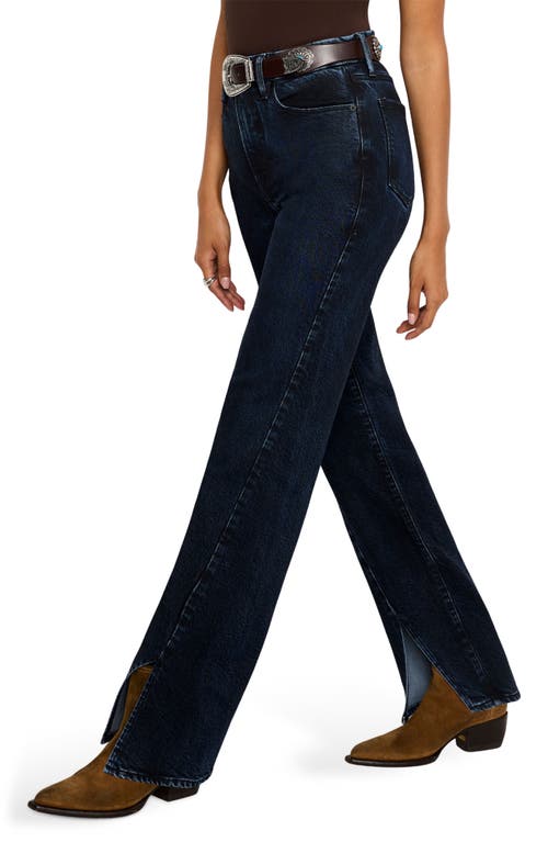 GOOD AMERICAN GOOD AMERICAN SOFT-TECH GOOD BOY STEP HEM HIGH WAIST ANKLE STRAIGHT LEG JEANS 