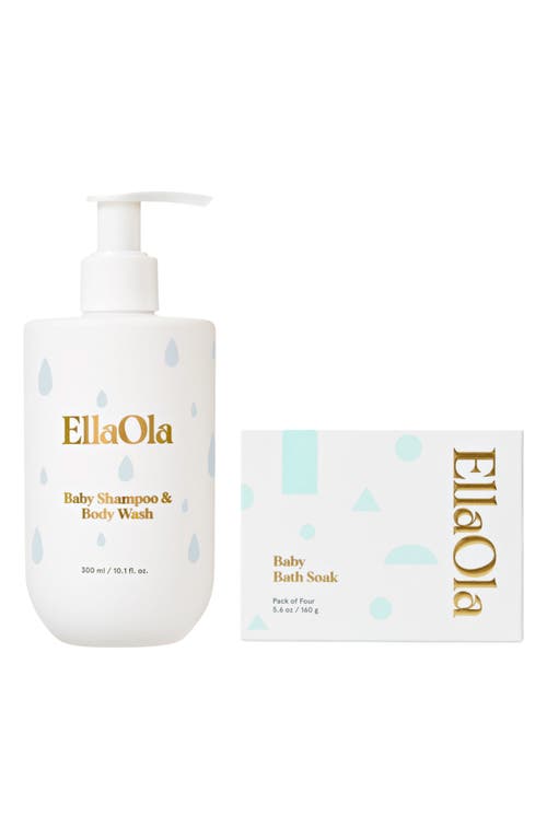 EllaOla The Baby's Bathtime Duo Set in White at Nordstrom