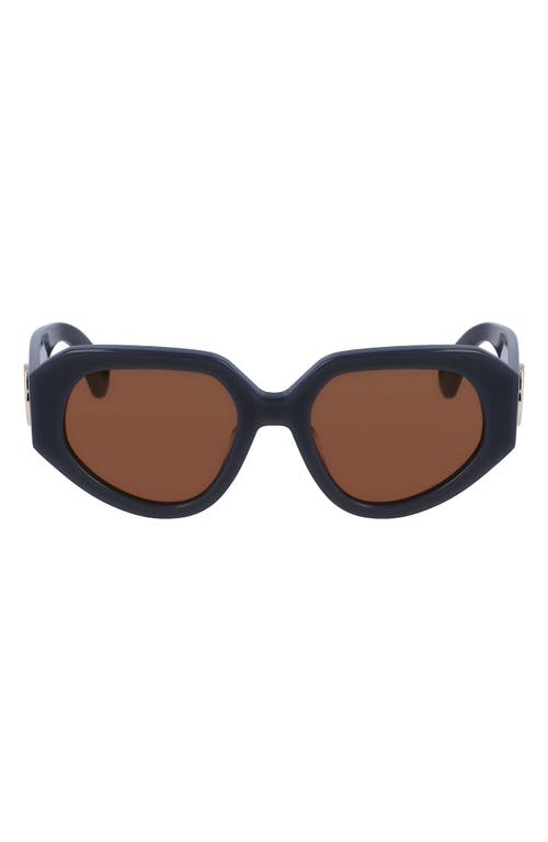 Lanvin 53mm Modified Rectangular Sunglasses in Dark Grey