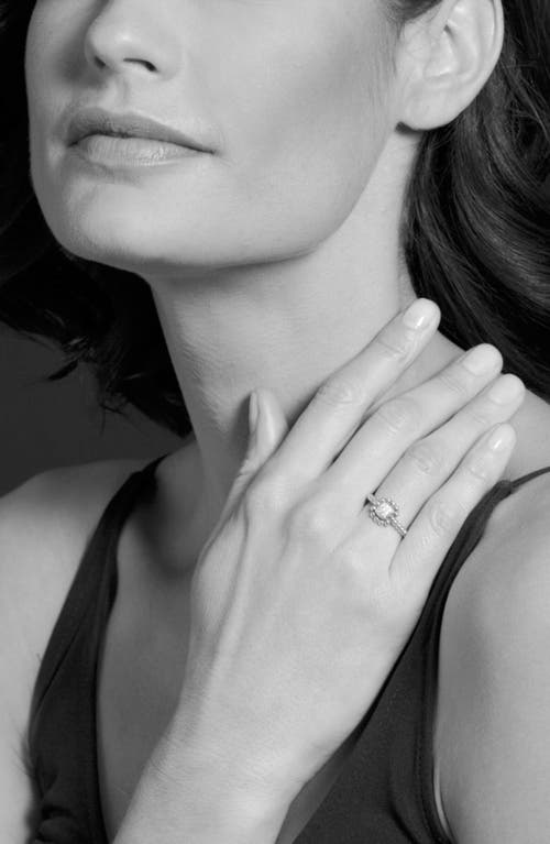 Lagos Sterling Silver Caviar Spark Diamond Square Ring In Silver/diamond