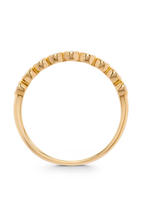 H.j. Namdar Bezel Diamond Stacking Ring In Yellow Gold