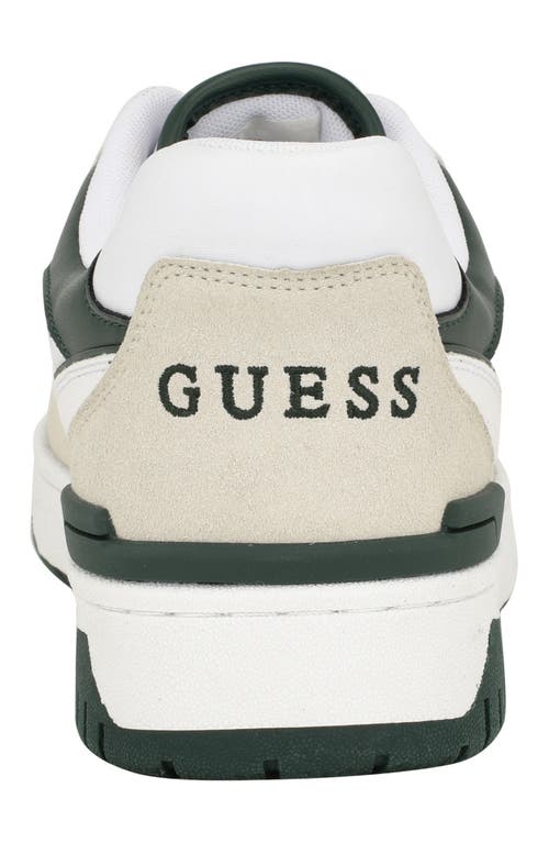 Shop Guess Narsi Sneaker In Light Grey/white/dark Green