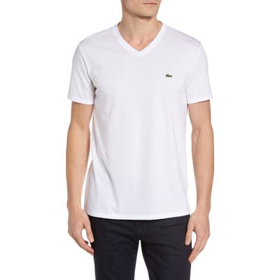 Lacoste Regular Fit V-Neck T-Shirt, White