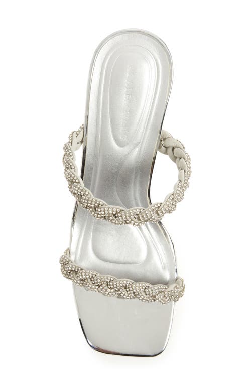 Shop Azalea Wang Yazmen Square Toe Sandal In Silver