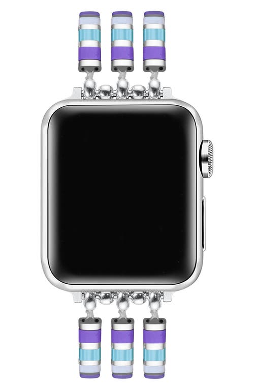 The Posh Tech Slim Bracelet Apple Watch® Watchband In Blue/silver
