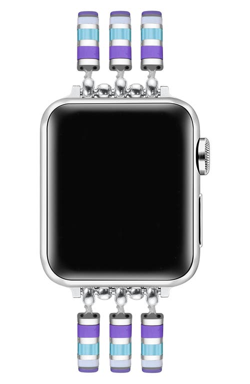 Shop The Posh Tech Slim Bracelet Apple Watch® Watchband In Blue/silver