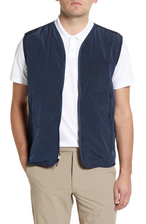 Engineered Knit Hybrid Golf Vest in Stone