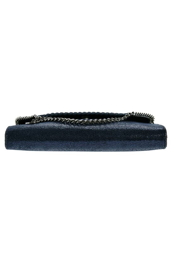 Shop Stella Mccartney Mini Falabella Faux Leather Crossbody Bag In Ink