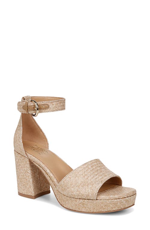 Naturalizer Pearlyn 3 Ankle Strap Platform Sandal Wheat Woven Fabric at Nordstrom,
