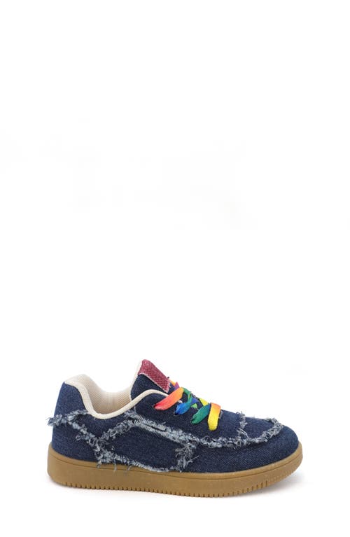 Yoki Kids' Madrid Distressed Denim Sneaker In Denim