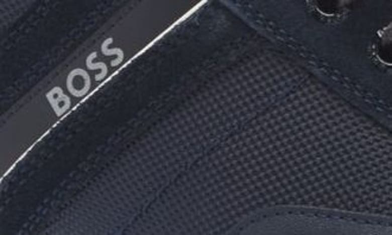 Shop Hugo Boss Boss Stiven Sneaker In Navy