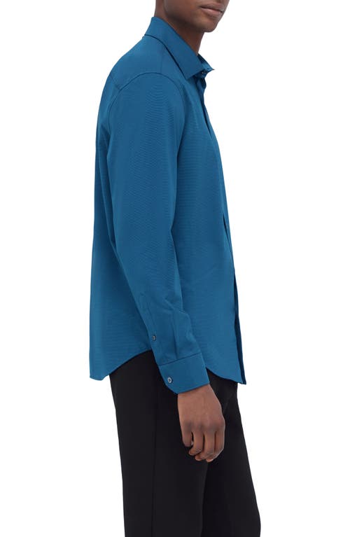 Bugatchi Men's Ooohcotton James Micro-stripe Sport Shirt In Navy