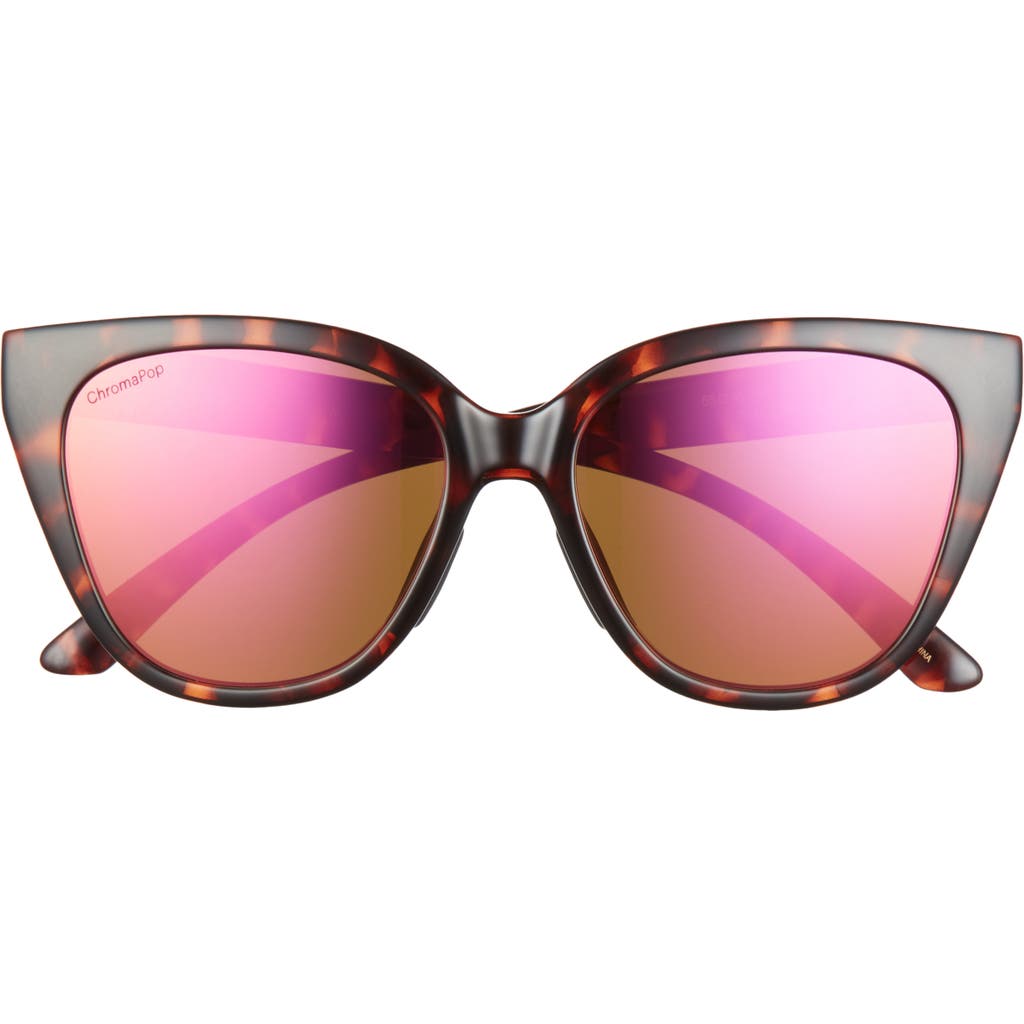 Smith Era 55mm Chromapop™ Polarized Cat Eye Sunglasses In Pink