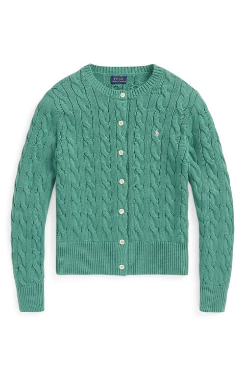 Polo Ralph Lauren Cable Knit Cardigan in Fairway Green