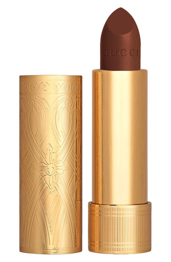 Shop Gucci Rouge À Lèvres Satin Lipstick In 123 Auroral Amber