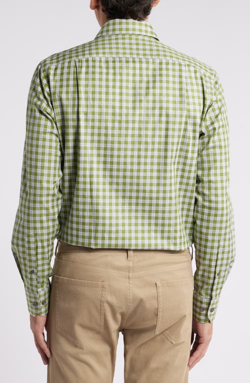 Shop Scott Barber Exploded Check Cotton Button-up Shirt In Grass