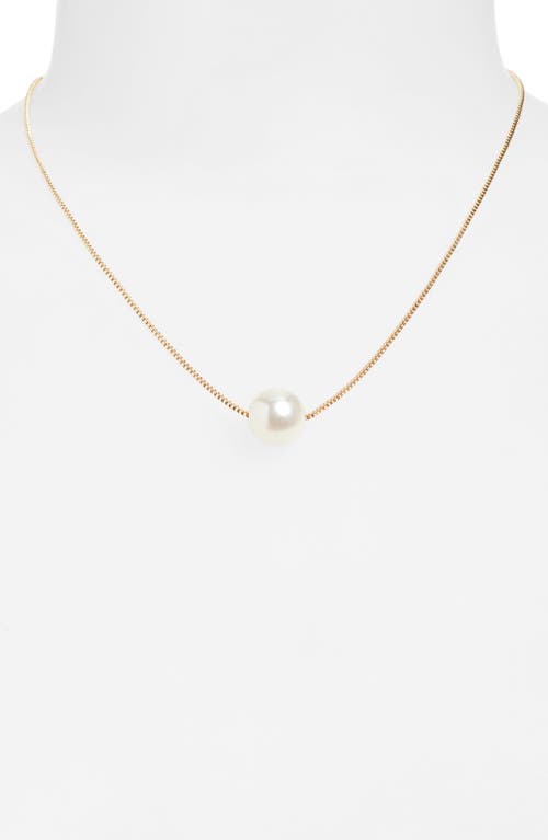 Shop Bp. Touch Of Pearl Pendant Necklace In Ivory- Gold