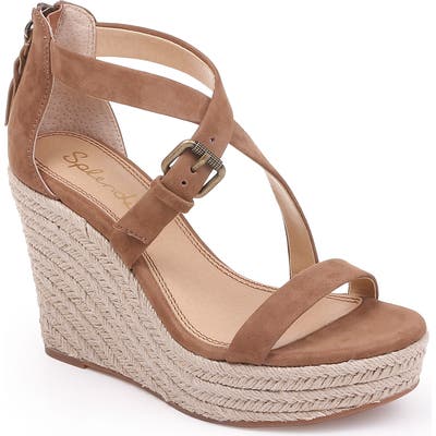 Splendid Stormi Platform Wedge Sandal, Brown