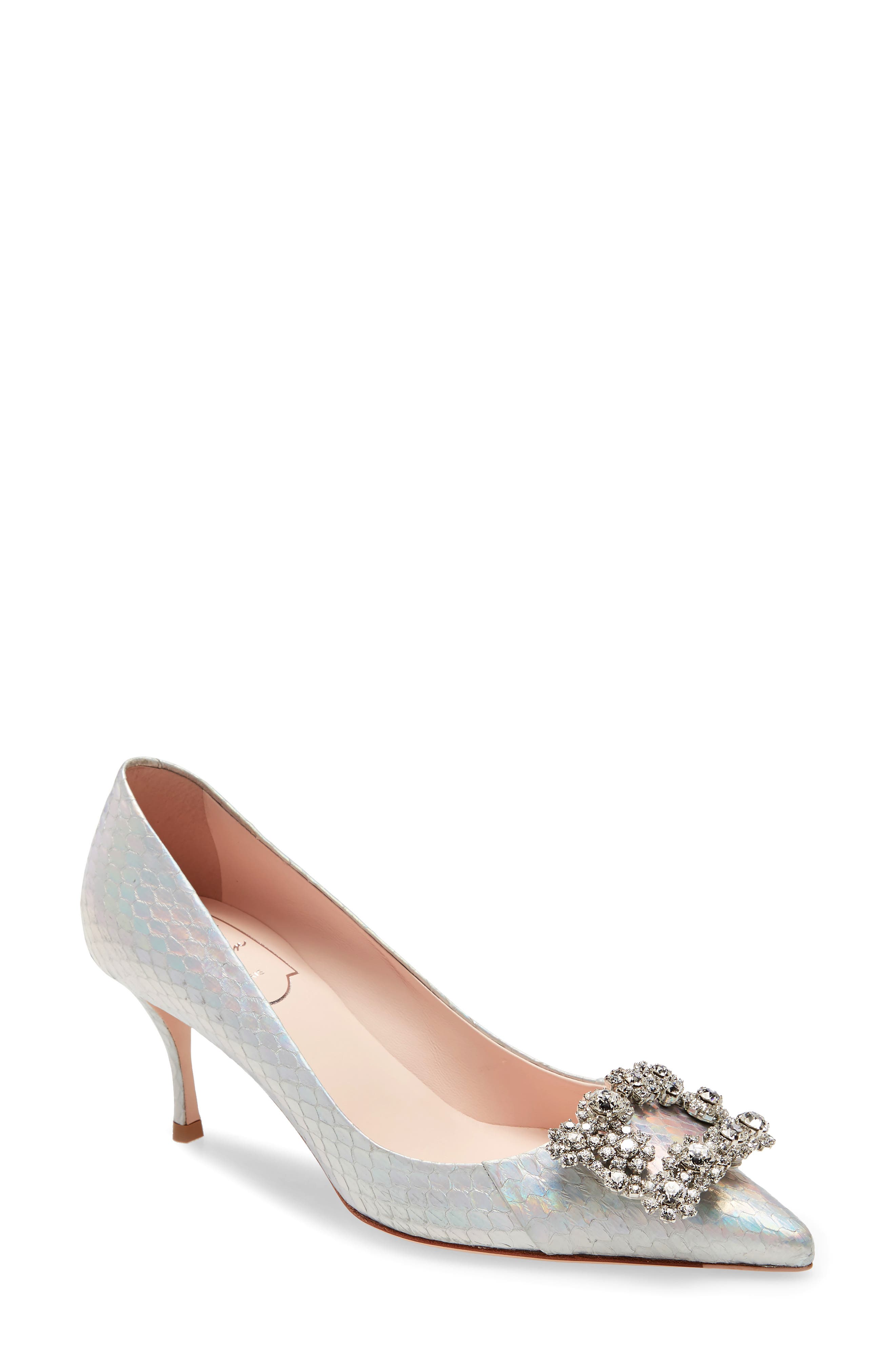 roger vivier flower strass pumps