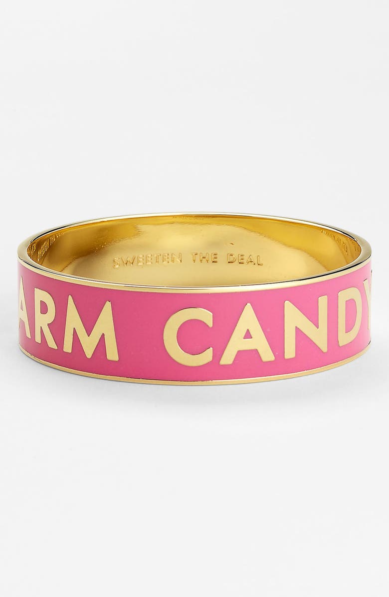 KATE SPADE NEW YORK 'idiom' bangle, Main, color, SWEETEN THE DEAL- PINK/ GOLD