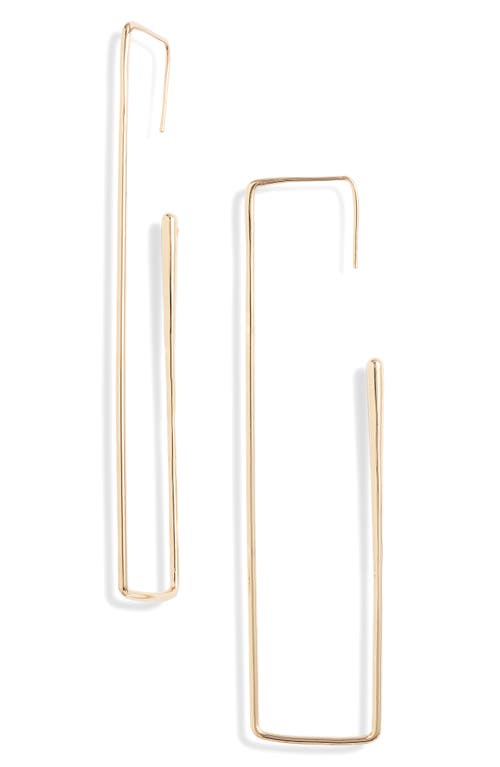 Open Edit Rectangular Hoop Earrings in Gold at Nordstrom