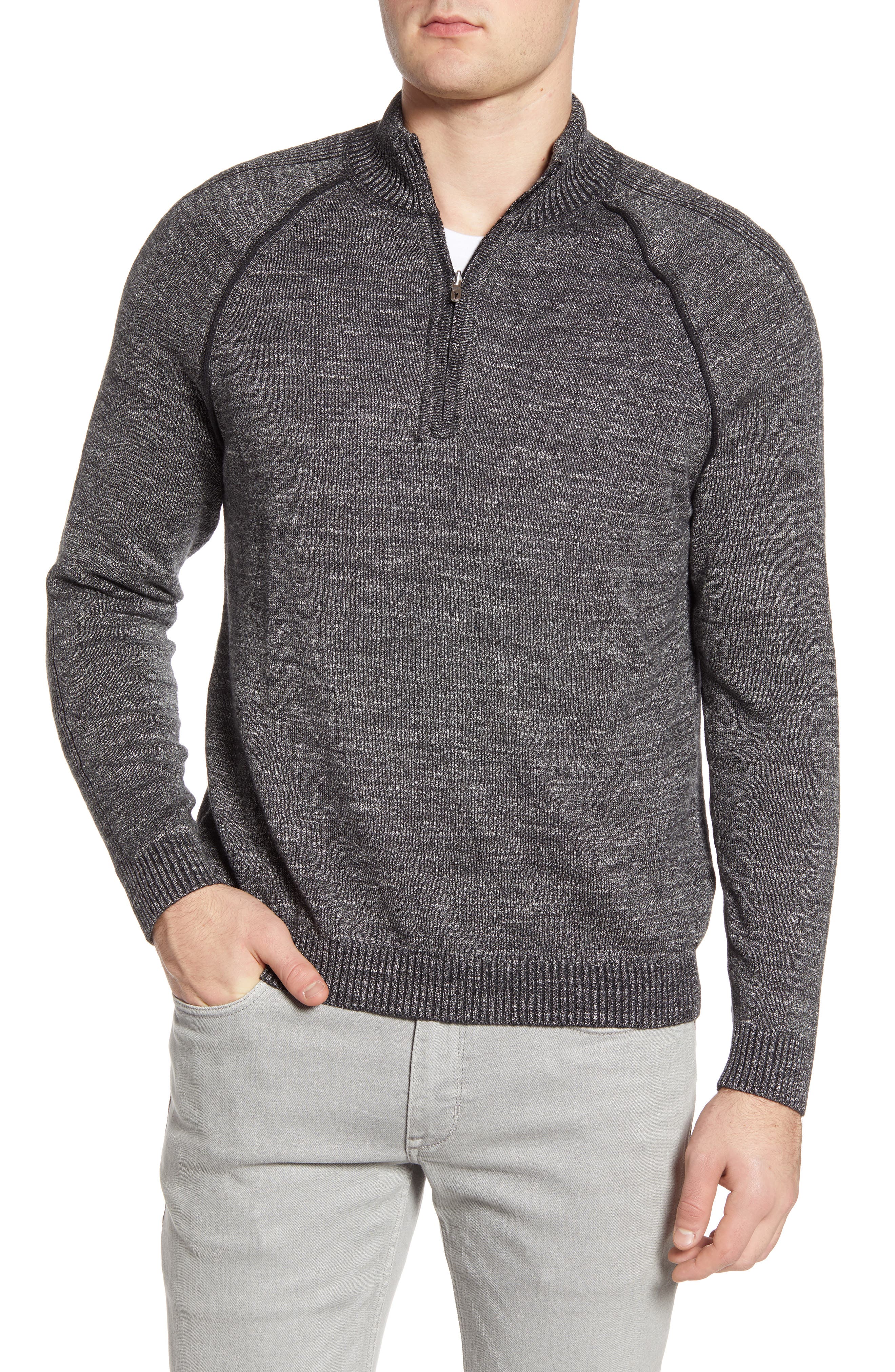 Di Sabbia Reversible Half-Zip Sweater 