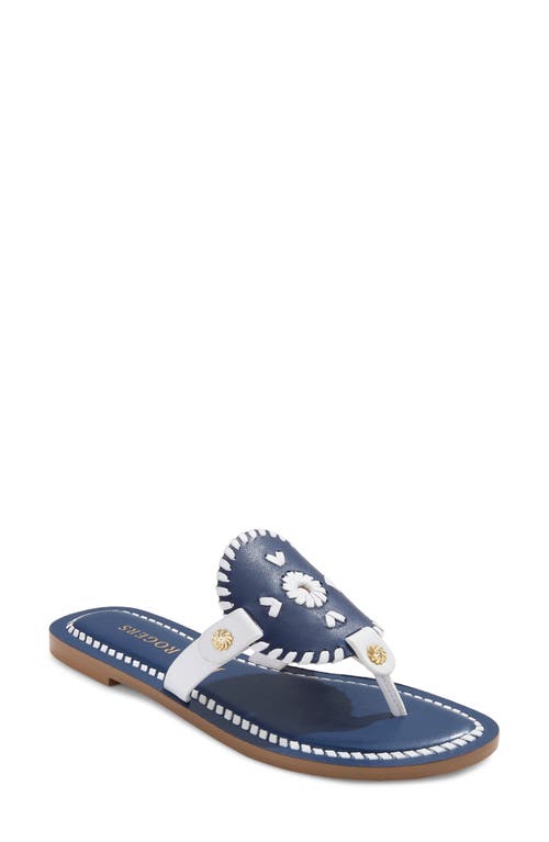 Jack Rogers Collins Sandal in Midnight White Smart Closet