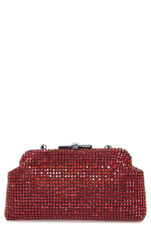 Reiss Adaline Crystal Embellished Clutch In Red