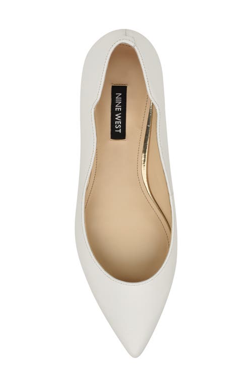 Nine West Lovlady Pointed Toe Flat In White